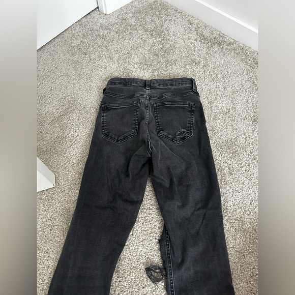 TopShop Black ripped skinny jeans- medium waist 26 - Picture 2 of 4
